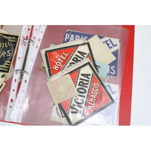 278 - A collection of unused vintage hotel and travel luggage labels