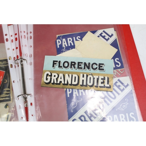 278 - A collection of unused vintage hotel and travel luggage labels