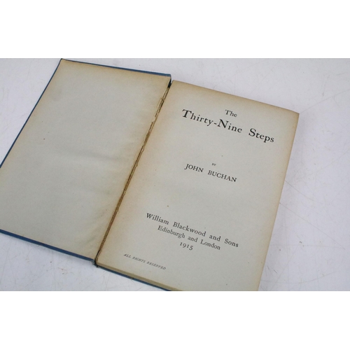 287 - Book - A 1st edition hardback book 'The Thirty Nine Steps' by John Buchan, 1915, William Blackwood &... 