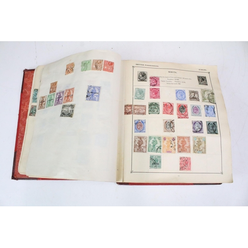 306 - A collection of stamps to include a Strand album with contents to include many early world and commo... 