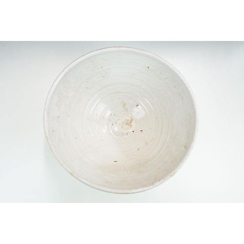 14 - Large Rye Pottery scratch design pottery bowl, H 16cm Diameter 27cm