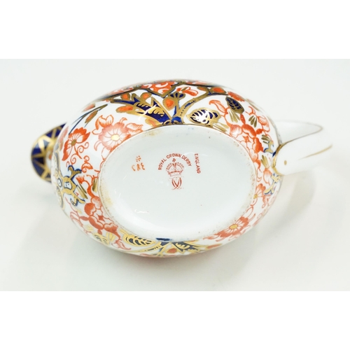 16 - Royal Crown Derby traditional Imari pattern tea set to include teapot, milk jug, lidded handled suga... 