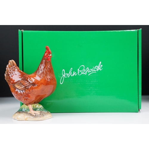 23 - John Beswick collection of three ceramic figurines to include Rhode Island Red Cockerel JBB13RI, Buf... 