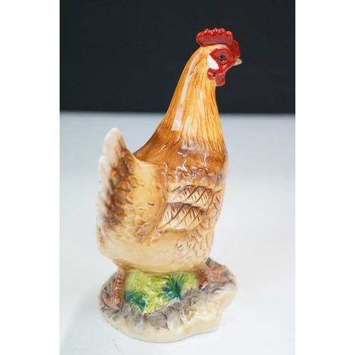 23 - John Beswick collection of three ceramic figurines to include Rhode Island Red Cockerel JBB13RI, Buf... 