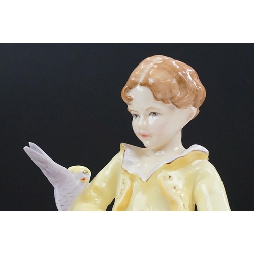 26 - Trio of  Royal Worcester ceramic figurines to include a 'Sunday's child' 3518 with inscription 'But ... 