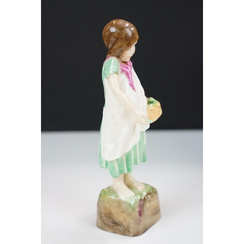 26 - Trio of  Royal Worcester ceramic figurines to include a 'Sunday's child' 3518 with inscription 'But ... 