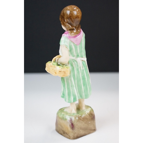 26 - Trio of  Royal Worcester ceramic figurines to include a 'Sunday's child' 3518 with inscription 'But ... 