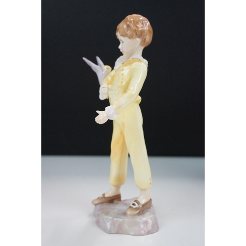 26 - Trio of  Royal Worcester ceramic figurines to include a 'Sunday's child' 3518 with inscription 'But ... 