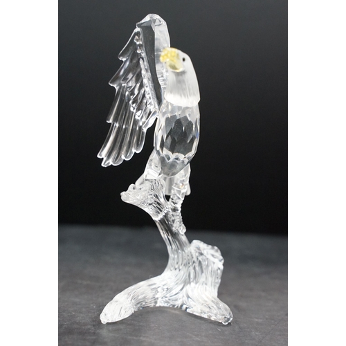 34 - Collection of five Swarovski crystal figurines to include a Pegasus, eagle, horse standing, horse re... 