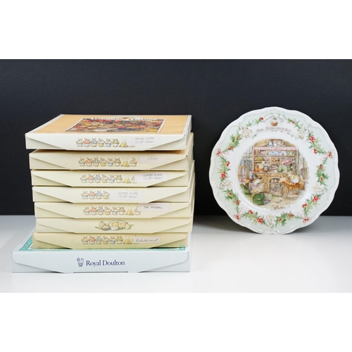 38 - Collection of eight Royal Doulton Brambly Hedge plates to include, 'The Entertainment', 'Winter Plat... 