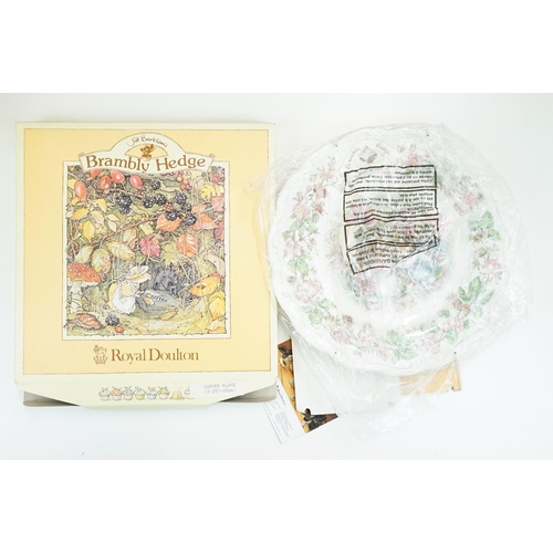 38 - Collection of eight Royal Doulton Brambly Hedge plates to include, 'The Entertainment', 'Winter Plat... 