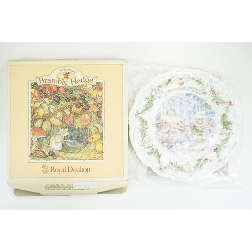 38 - Collection of eight Royal Doulton Brambly Hedge plates to include, 'The Entertainment', 'Winter Plat... 