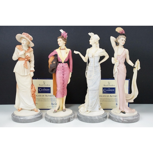 43A - Royal Doulton Classique collection of four lady figurines, to include 'Christina' CL3991, 'Vanessa' ... 