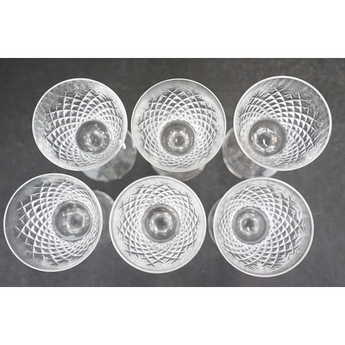 53 - Eight Waterford crystal 'Alana' wine glasses