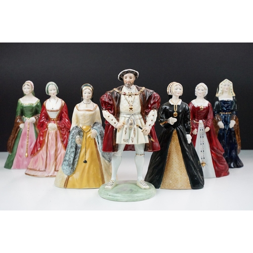 60 - The Royal Collection of Coalport Henry VIII figurines modelled by Robert Worthington to include Henr... 