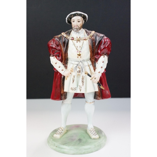 60 - The Royal Collection of Coalport Henry VIII figurines modelled by Robert Worthington to include Henr... 