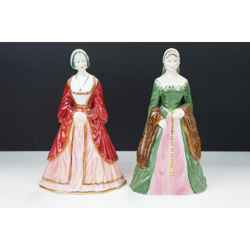 60 - The Royal Collection of Coalport Henry VIII figurines modelled by Robert Worthington to include Henr... 