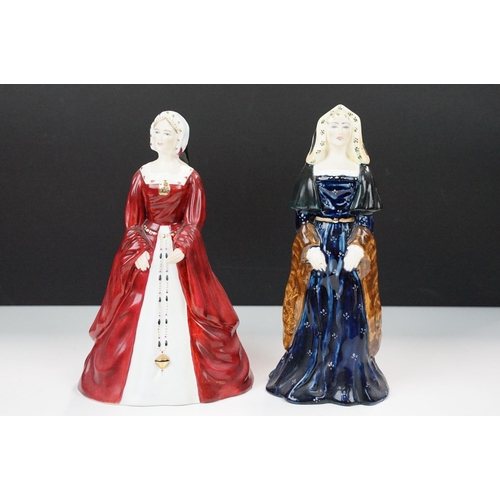 60 - The Royal Collection of Coalport Henry VIII figurines modelled by Robert Worthington to include Henr... 