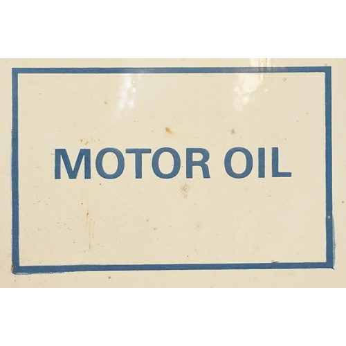 312 - Duckhams 20-50 Motor Oil advertising enamel sign and thermometer, by Burnham, London, 91.5 x 33cm