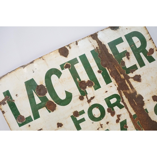 314 - Lactifer for Calves enamel sign, Joseph Thorley Ltd, King's Cross, London, N.!, Wood & Penfold, Lond... 