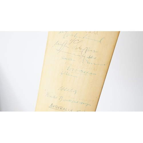 383 - Vintage Don Kenyon autograph handmade cricket bat signed by West Indies team, 1963, Australia, 1964,... 