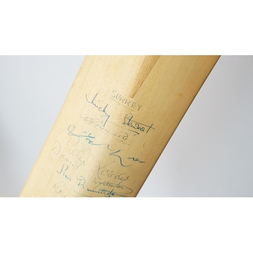 383 - Vintage Don Kenyon autograph handmade cricket bat signed by West Indies team, 1963, Australia, 1964,... 