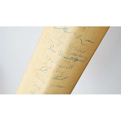 383 - Vintage Don Kenyon autograph handmade cricket bat signed by West Indies team, 1963, Australia, 1964,... 