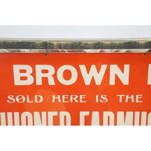 122 - Advertising sign, 'The Brown Bread Sold Here Is The Real Old-Fashioned Farmhouse Bread As Supplied T... 