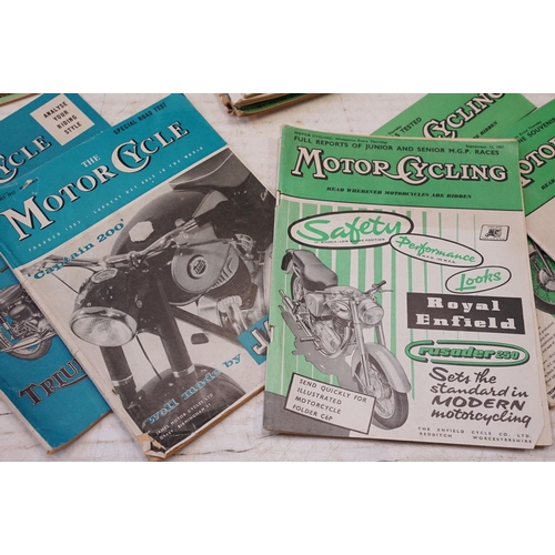 404A - Collection of over 30 1950s The Motorcycle Magazine to include write ups of various British motorcyc... 