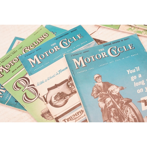 404A - Collection of over 30 1950s The Motorcycle Magazine to include write ups of various British motorcyc... 