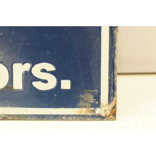 312A - Enamel Sign - Ford and Fordson Cars, Trucks and Tractors having a blue ground with white lettering. ... 