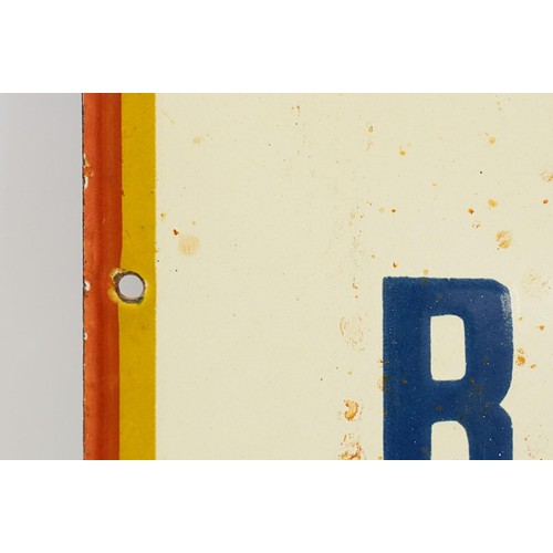 313A - Enamel Sign - Philips Authorised Radio Dealer sign having a white ground with blue lettering and red... 