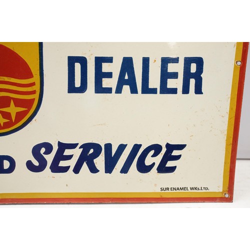 313A - Enamel Sign - Philips Authorised Radio Dealer sign having a white ground with blue lettering and red... 