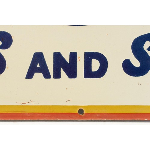 313A - Enamel Sign - Philips Authorised Radio Dealer sign having a white ground with blue lettering and red... 