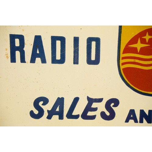 313A - Enamel Sign - Philips Authorised Radio Dealer sign having a white ground with blue lettering and red... 