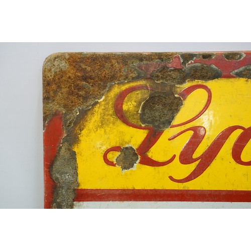 311 - Lyons Cooling News, 'We Sell Lyons' Ice Cream' enamel sign, 92 x 63cm