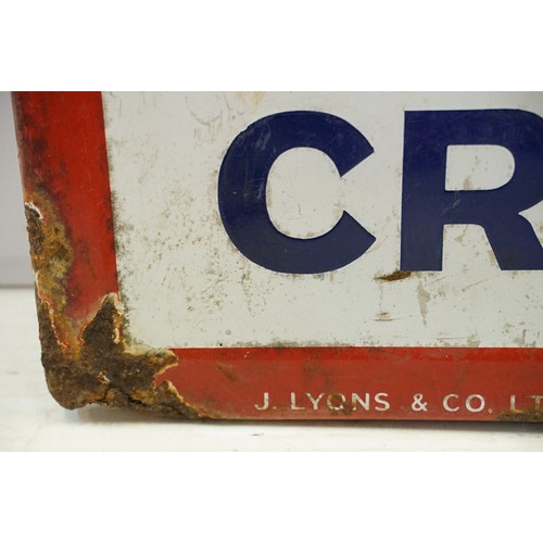 311 - Lyons Cooling News, 'We Sell Lyons' Ice Cream' enamel sign, 92 x 63cm