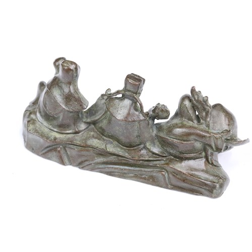 232 - A Chinese ornamental bronze Buddhist Feng Shui figures, approx 11cm in length.