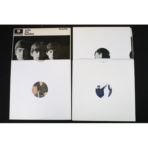 115 - Vinyl - 10 The Beatles albums on the yellow Parlophone labels to include: Rubber Soul x 2 (PMC 1267,... 