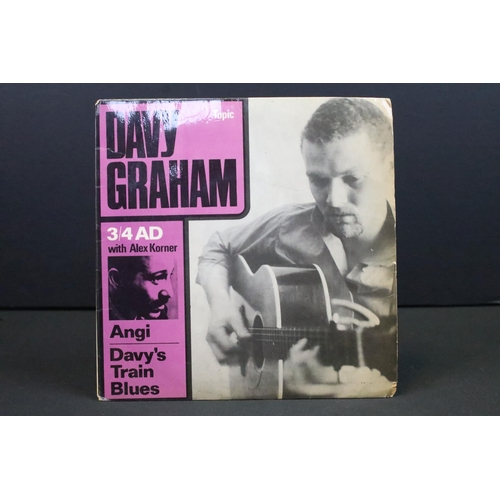 303 - Vinyl - Davy Graham, Alexis Korner ‎– 3/4 A.D. 7” E.P. on Topic Records TOP 70. UK 1962 pressing blu... 