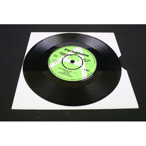 313 - Vinyl - 2 demo promo UK 7” singles by The Treetops to include: California My Way (Parlophone Records... 