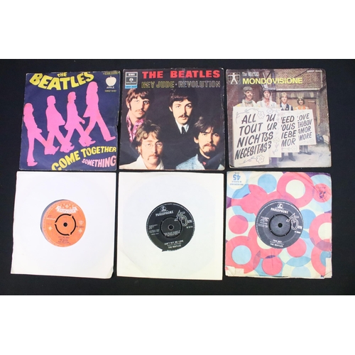 314 - Vinyl - 50 7” singles to include: 20 The Beatles and related including: Come Together (Italian with ... 