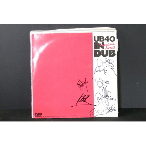 123 - Vinyl / Autograph - 6 fully signed UB40 LPs and 1 Madness LP signed by 3 members