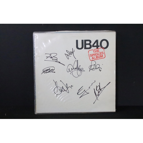 123 - Vinyl / Autograph - 6 fully signed UB40 LPs and 1 Madness LP signed by 3 members