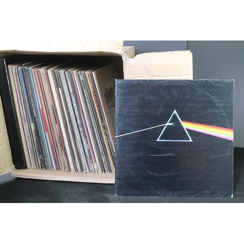 265 - Vinyl - 67 Rock & Pop LPs and 1 box set to include Pink Floyd x 3 (inc DSOTM with 1 poster 2 sticker... 