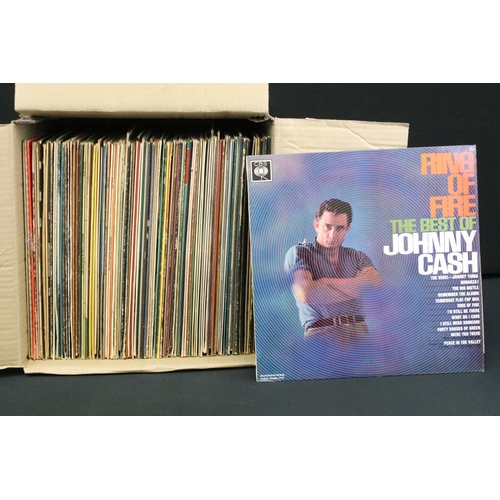 376 - Vinyl - Over 80 Country LPs to include Johnny Cash x 11, Roy Acuff, Guy Clark, Emmylou Harris x 3, B... 