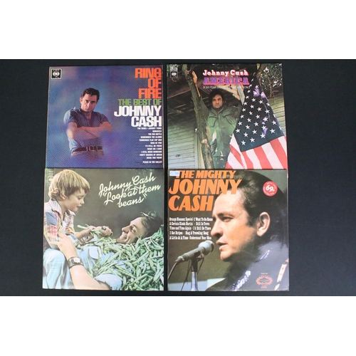 376 - Vinyl - Over 80 Country LPs to include Johnny Cash x 11, Roy Acuff, Guy Clark, Emmylou Harris x 3, B... 