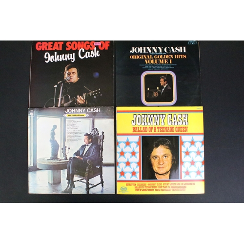 376 - Vinyl - Over 80 Country LPs to include Johnny Cash x 11, Roy Acuff, Guy Clark, Emmylou Harris x 3, B... 