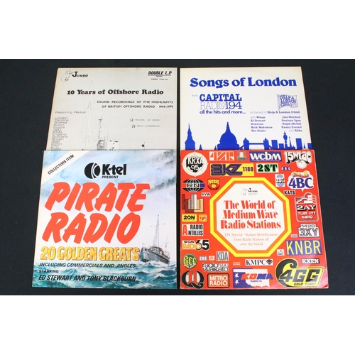 155 - Vinyl - 12 Pirate Radio / Radio LPs to include Radio Caroline, Radio Atlantis, The Radio Forts, Radi... 