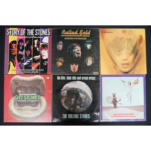 220 - Vinyl - Over 80 Rock & Pop LPs to include The Rolling Stones x 14 (inc Sticky Fingers with working z... 